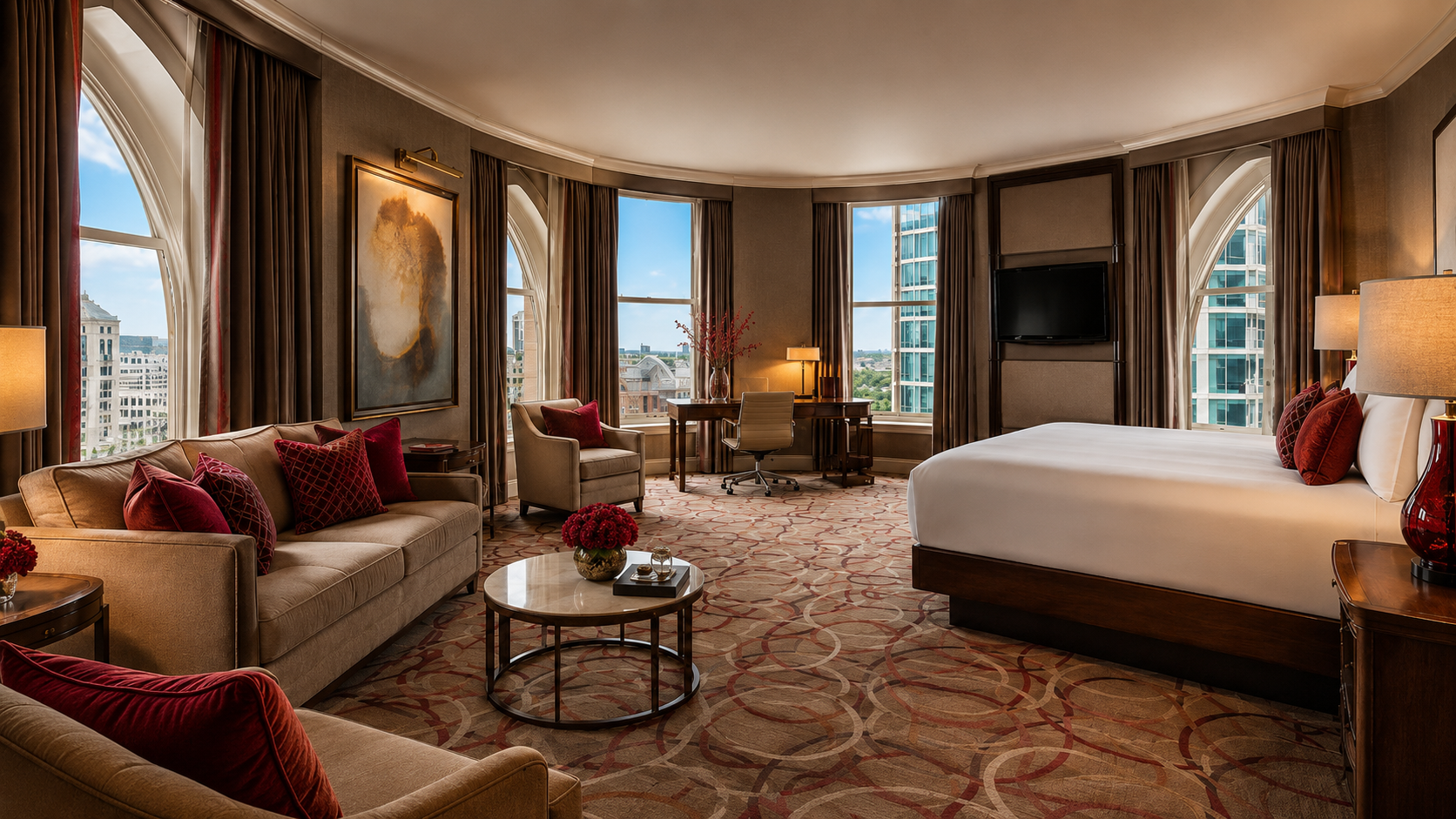 Interior of luxury hotel room