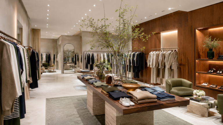 Interior of luxury retail store